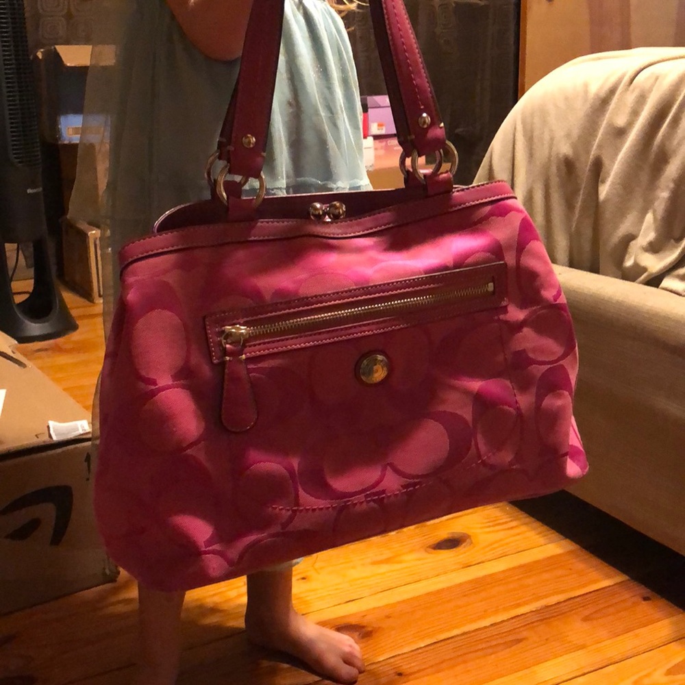 Pink coach bag